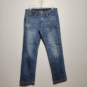 Jennifer Lopez Womens Straight Leg Jeans Blue Medium Wash Size 8 Stretch Denim